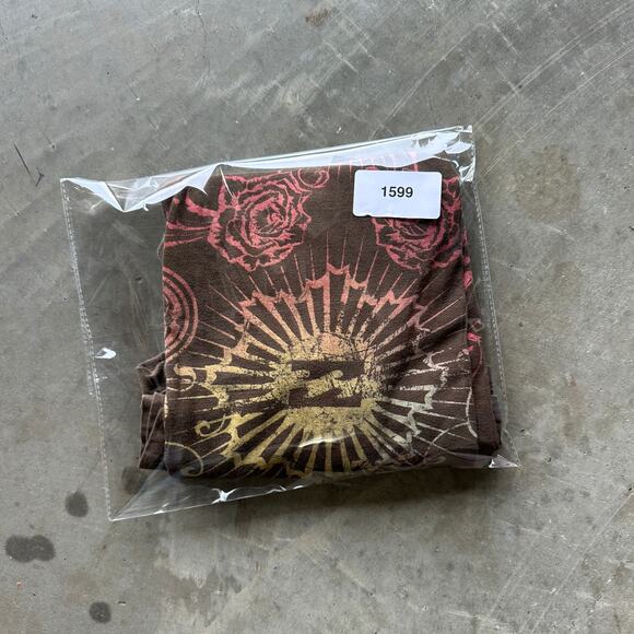 Vintage Billabong T-Shirt Women's L Brown Distressed Gradient Graphic Tee - Picture 8 of 8